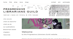 Desktop Screenshot of progressivelibrariansguild.org